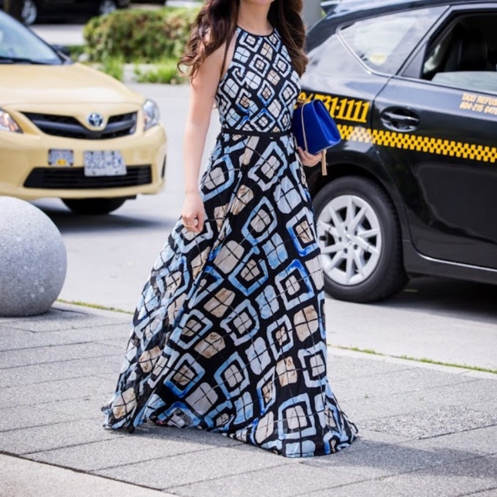 Anthro Blue Maxi Dress